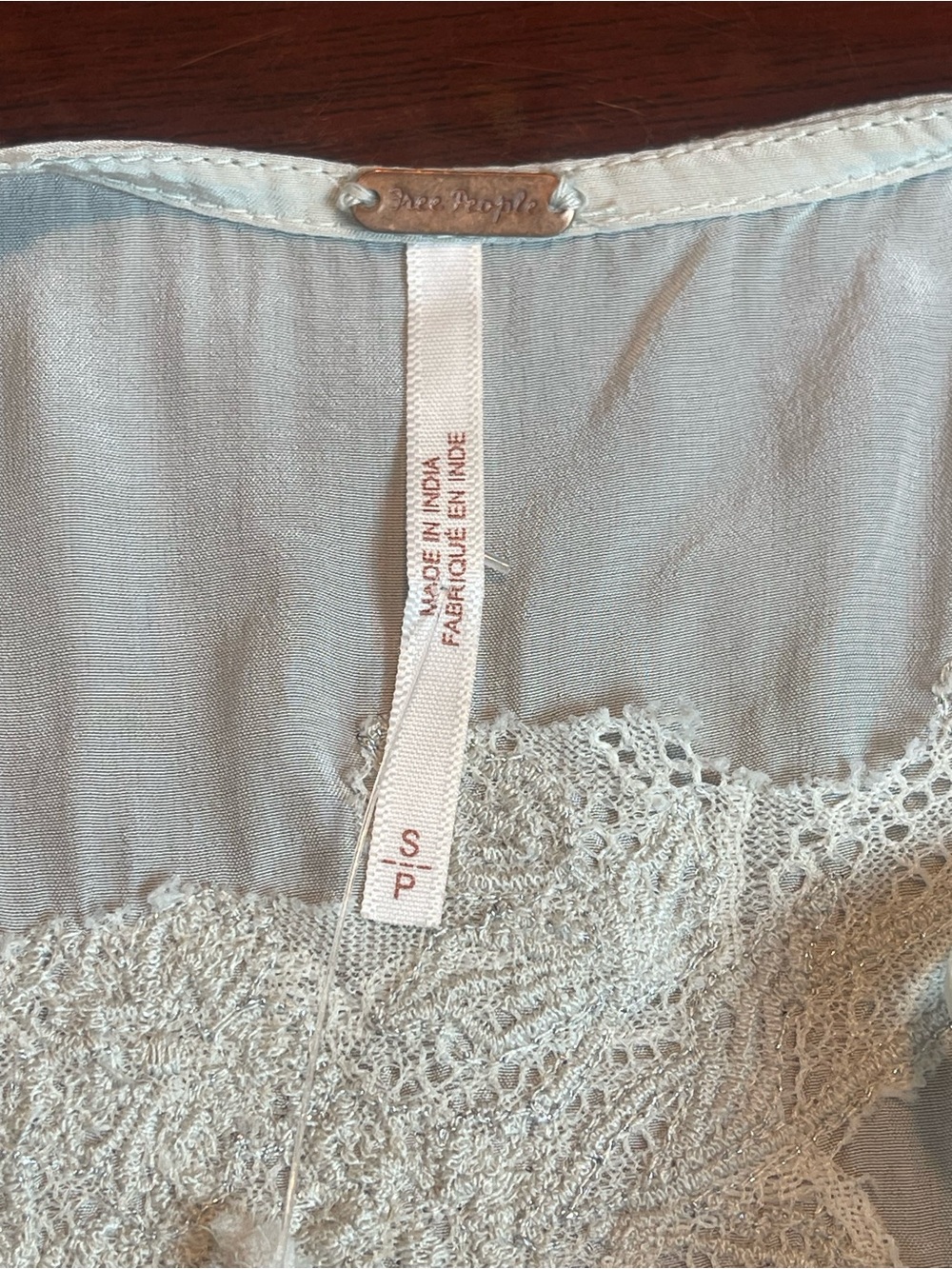 Free People Many Moons Midi Lace Slip Dress Sz S Beige Cream Fairy Romantic - Picture 12 of 15